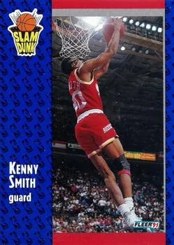 1991-92 Fleer Kenny Smith SD Perforated Magazine Promotional Sample Sheet Singles #230 card image