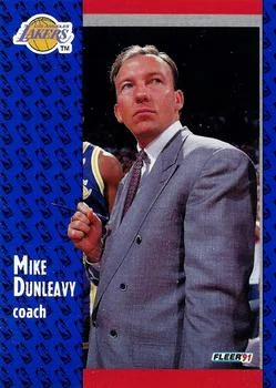 1991-92 Fleer Mike Dunleavy CO Perforated Magazine Promotional Sample Sheet Singles #98 card image