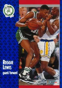 1991-92 Fleer Reggie Lewis #12 card image