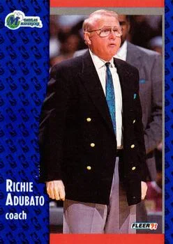 1991-92 Fleer Richie Adubato CO #42 card image