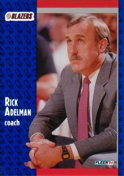 1991-92 Fleer Rick Adelman CO #166 card image
