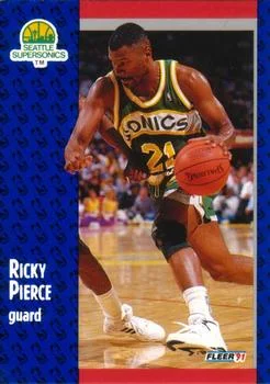 1991-92 Fleer Ricky Pierce #195 card image