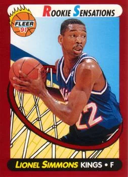 1991-92 Fleer Lionel Simmons [Rookie Sensations] Rookie Sensations #1 card image