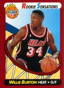 1991-92 Fleer Willie Burton [Rookie Sensations] Rookie Sensations #7 card image