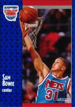 1991-92 Fleer Sam Bowie #129 card image