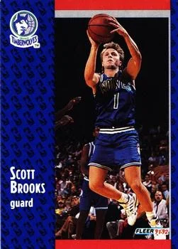 1991-92 Fleer Scott Brooks #318 card image