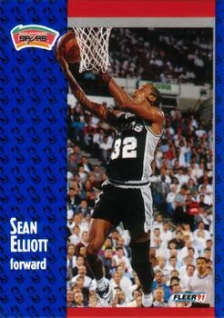1991-92 Fleer Sean Elliott #185 card image