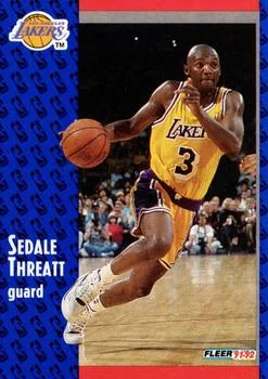 1991-92 Fleer Sedale Threatt #304 card image