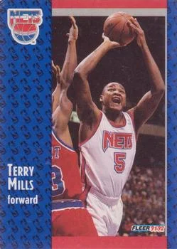 1991-92 Fleer Terry Mills #324 card image