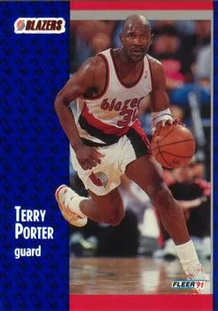 1991-92 Fleer Terry Porter #171 card image