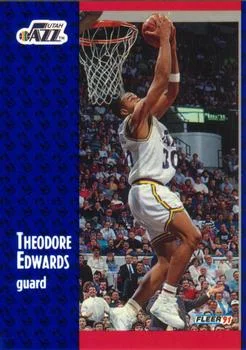 1991-92 Fleer Theodore Edwards #199 card image