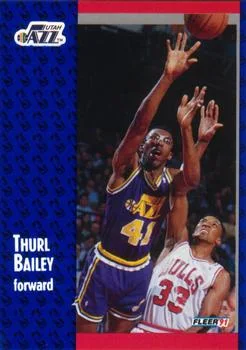 1991-92 Fleer Thurl Bailey #197 card image