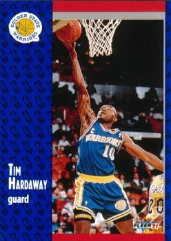 1991-92 Fleer Tim Hardaway UERUER: Birthdate should be 9/1/1966 #65 card image