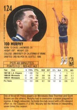 1991-92 Fleer Tod Murphy #124 card back image
