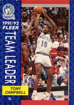 1991-92 Fleer Tony Campbell #387 card image