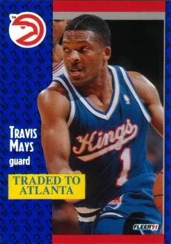 1991-92 Fleer Travis Mays #177 card image