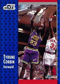 1991-92 Fleer Tyrone Corbin #364 card image