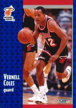 1991-92 Fleer Vernell Coles #106 card image