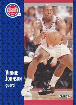1991-92 Fleer Vinnie Johnson #61 card image