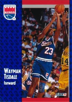 1991-92 Fleer Wayman Tisdale #181 card image