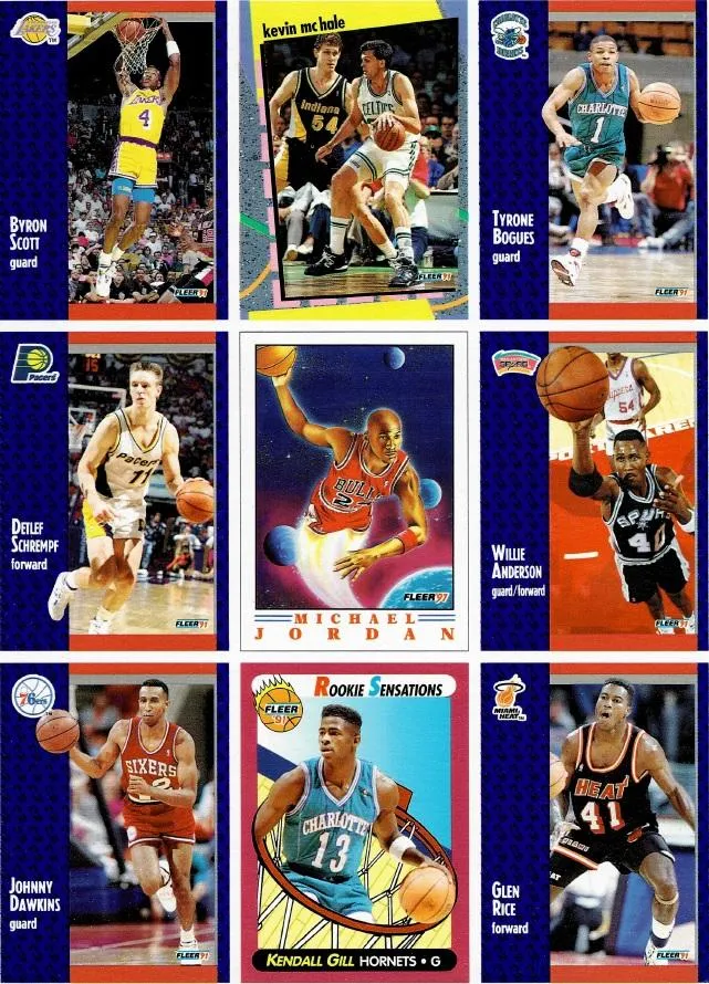 1991-92 Fleer Wheaties Michael Jordan 9-card Collector Sheets #6 card image