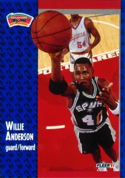 1991-92 Fleer Willie Anderson #182 card image