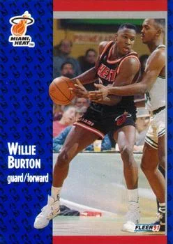 1991-92 Fleer Willie Burton #105 card image