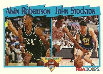 1991-92 Hoops Alvin Robertson / John Stockton LL #310 card image