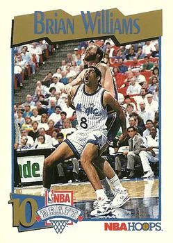1991-92 Hoops Brian Williams Draft Picks #555 card image