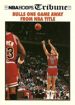 1991-92 Hoops Bulls One Game Away From NBA Title TRIB #541 card image