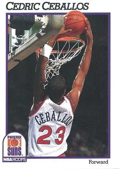 1991-92 Hoops Cedric Ceballos #417 card image
