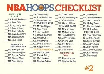 1991-92 Hoops Checklist #2: 115-170 and 283-330 #330 card image