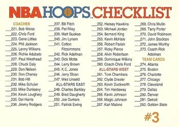 1991-92 Hoops Checklist #3: 171-282 #329 card image