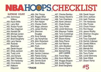 1991-92 Hoops Checklist #5: 449-590 #590 card image