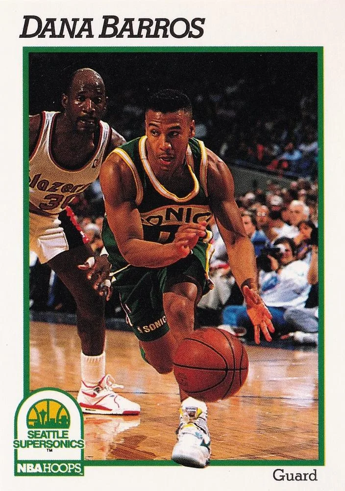 1991-92 Hoops Dana Barros #438 card image