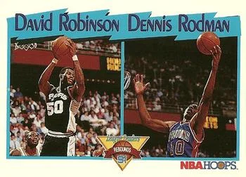 1991-92 Hoops David Robinson / Dennis Rodman LL #311 card image