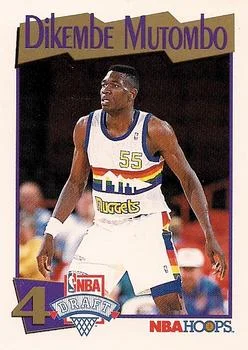 1991-92 Hoops Dikembe Mutombo Draft Picks #549 card image