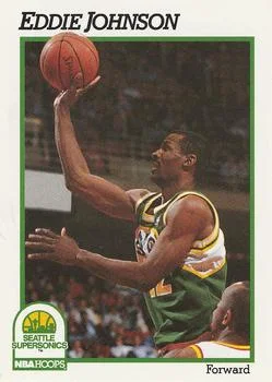 1991-92 Hoops Eddie Johnson #199 card image