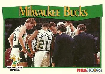 1991-92 Hoops Frank Hamblen / Del Harris / Jay Humphries / Larry Krystkowiak / Brad Lohaus / Fred Roberts / Alvin Robertson #288 card image