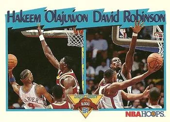 1991-92 Hoops Hakeem Olajuwon / David Robinson LL #309 card image