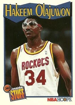 1991-92 Hoops Hakeem Olajuwon IS #304 card image