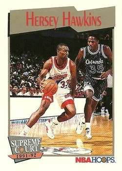 1991-92 Hoops Hersey Hawkins SC #488 card image