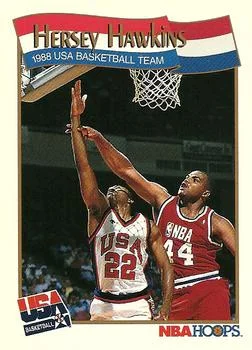 1991-92 Hoops Hersey Hawkins USA #569 card image