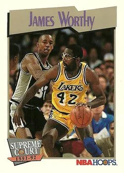 1991-92 Hoops James Worthy SC #474 card image
