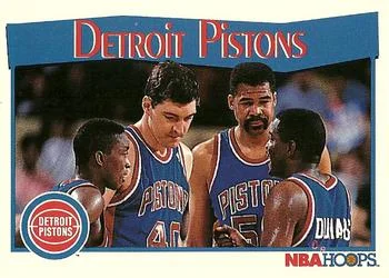 1991-92 Hoops Joe Dumars / James Edwards / Bill Laimbeer / Isiah Thomas #281 card image