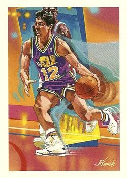 1991-92 Hoops John Stockton TC #528 card image