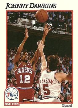 1991-92 Hoops Johnny Dawkins #158 card image