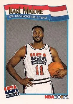 1991-92 Hoops Karl Malone USA #580 card image