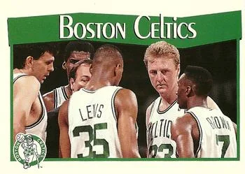 1991-92 Hoops Larry Bird / Dee Brown (b. 1968) / Chris Ford / Reggie Lewis / Kevin McHale / Robert Parish #275 card image