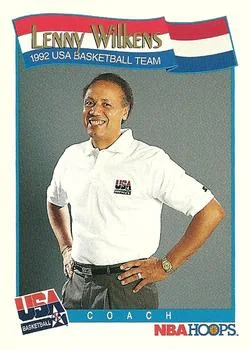 1991-92 Hoops Lenny Wilkens USA #586 card image